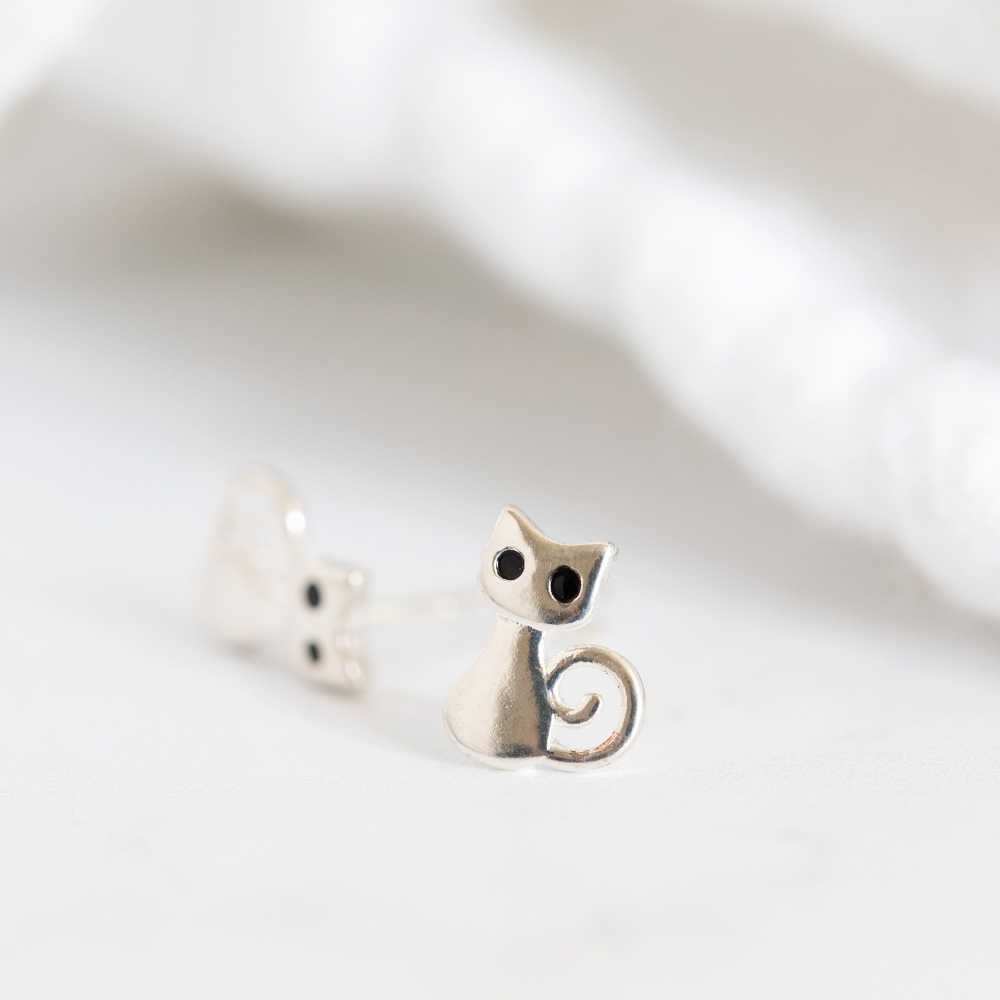 Haunted Cat Studs - Picture 3 of 7